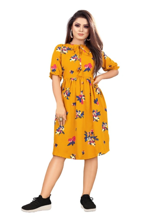 SM READYMADE GARMENT SUMMER WESTERN FROCK KURTI - S, M, L, XL, XXL, Red Yellow Navy Blue Light Blue, 01, 4499, 2048, 01