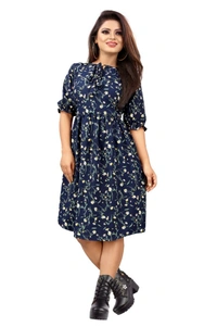 SM READYMADE GARMENT SUMMER WESTERN FROCK KURTI - S, M, L, XL, XXL, Red Yellow Navy Blue Light Blue, 01, 4499, 2048, 01