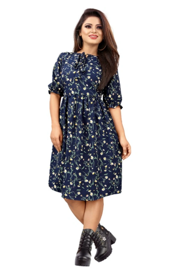 SM READYMADE GARMENT SUMMER WESTERN FROCK KURTI - S, M, L, XL, XXL, Red Yellow Navy Blue Light Blue, 01, 4499, 2048, 01