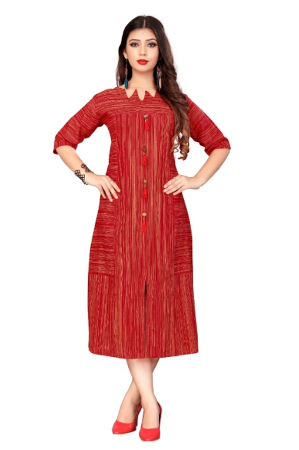 SM READYMADE GARMENT SUMMER SPECIAL FANCY STRAIGHT KURTI  - 1, 1, Red, XLL-44