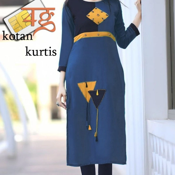 SM READYMADE GARMENT STRAIGHT FANCY TUSSELS KURTI  - 1, 1, Red, M (38)