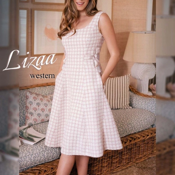 SM READYMADE GARMENT: FANCY WESTERN FROCK KURTI - 4999, 5999, Blue, Red check, Pink, Gray,Pink,White, 06, 25, M, L, XL, XXL