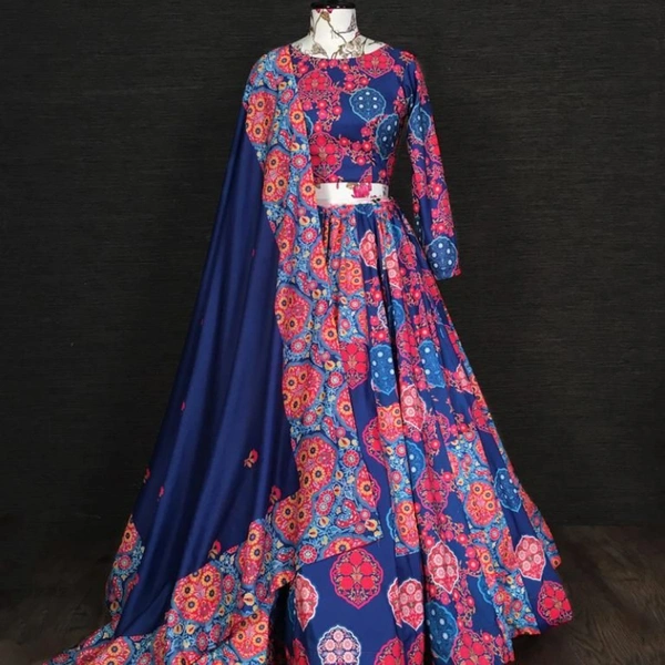 SM READYMADE GARMENT LNB VICHITRA SILK LEHENGA CHOLI 1203  - 1, Free Size: UPTO 42, Red & Yellow, 1