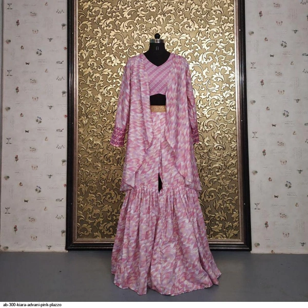 SM READYMADE GARMENT. AB 300 KIARA ADVANI PINK PLAZZO - Pink, 01, 06, Free size 44