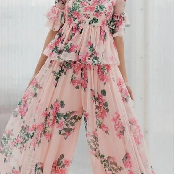 SM READYMADE GARMENT. AB 389 AZA PEACH PALAZZO - Peach, 01, 05, 38 42
