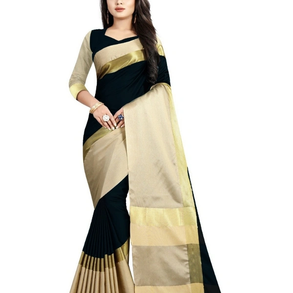 SM READYMADE GARMENT COTTON SILK SAREE - 5680, 7999, 20, 01, 12, Green & Pink