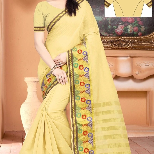 SM READYMADE GARMENT NEW COTTON AND BANARASI SILK SAREE O - Various, 01, 20