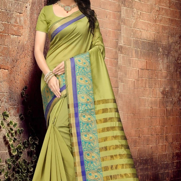 SM READYMADE GARMENT NEW COTTON AND BANARASI SILK SAREE O - Various, 01, 20