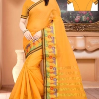 SM READYMADE GARMENT NEW COTTON AND BANARASI SILK SAREE O - Various, 01, 20