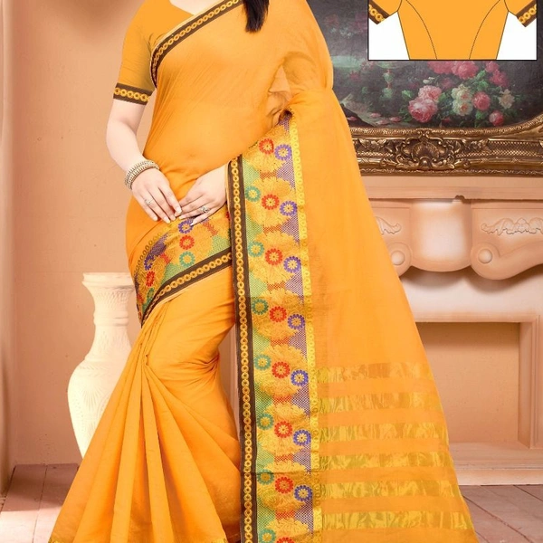 SM READYMADE GARMENT NEW COTTON AND BANARASI SILK SAREE O - Various, 01, 20