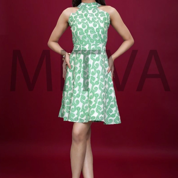 SM READYMADE GARMENT. SHIV COTTON MIDI WESTERN WEAR A - 01, 20, Green , M 38 