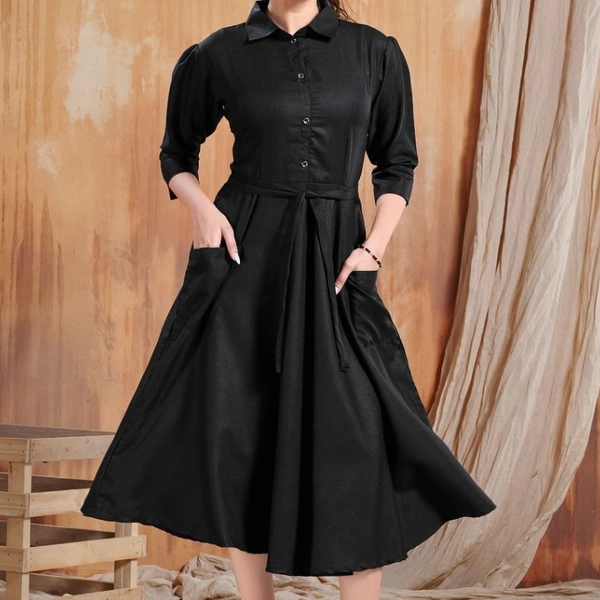 SM READYMADE GARMENT NEW DESIGN RUBY COTTON KURTI B - 1, Black, XL-42,