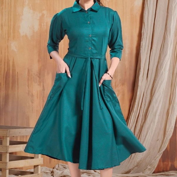 SM READYMADE GARMENT NEW DESIGN RUBY COTTON KURTI B - 1, Green, XXL 44