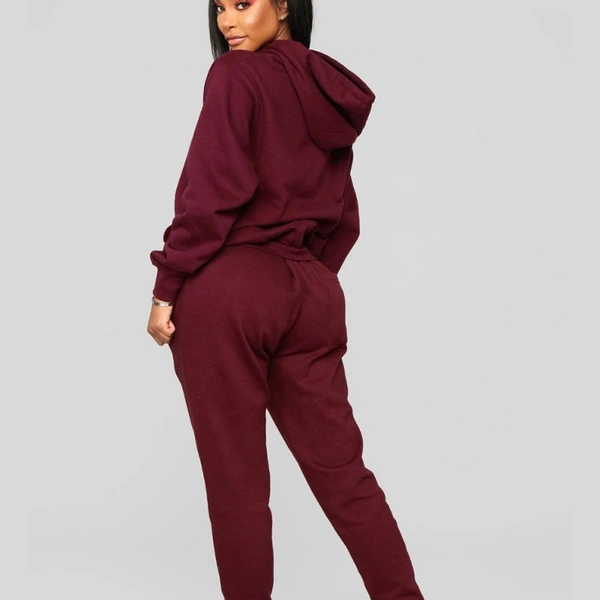 Plain Hoodie track suit - 2600, Red, 04, SIZE	:	S  (FREE SIZE) (SUITABLE UP TO L)WAIST	:	26.0 - 34.0 (IN INCHES)BUST	:	26.0 - 36.0 (IN INCHES