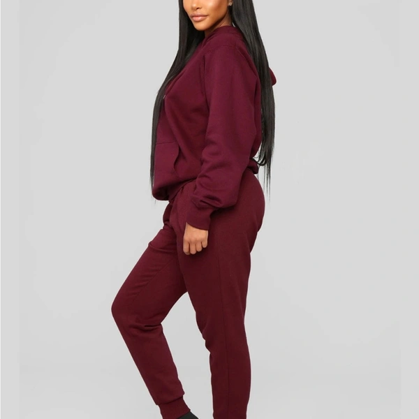 Plain Hoodie track suit - 2600, Red, 04, SIZE	:	S  (FREE SIZE) (SUITABLE UP TO L)WAIST	:	26.0 - 34.0 (IN INCHES)BUST	:	26.0 - 36.0 (IN INCHES