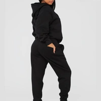 Plain Hoodie track suit - 2600, Black, 04, SIZE	:	S  (FREE SIZE) (SUITABLE UP TO L)WAIST	:	26.0 - 34.0 (IN INCHES)BUST	:	26.0 - 36.0 (IN INCHES