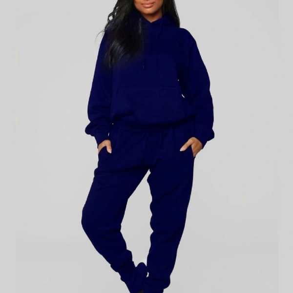Plain Hoodie track suit - 2600, Blue, 04, SIZE	:	S  (FREE SIZE) (SUITABLE UP TO L)WAIST	:	26.0 - 34.0 (IN INCHES)BUST	:	26.0 - 36.0 (IN INCHES