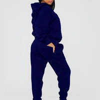 Plain Hoodie track suit - 2600, Blue, 04, SIZE	:	S  (FREE SIZE) (SUITABLE UP TO L)WAIST	:	26.0 - 34.0 (IN INCHES)BUST	:	26.0 - 36.0 (IN INCHES