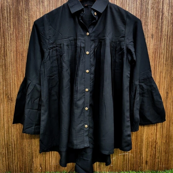 103 RAYON WESTERN TOP A - M 38, Black, 12