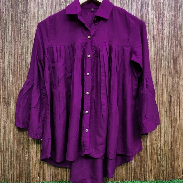103 RAYON WESTERN TOP A - L (40), Violet, 12
