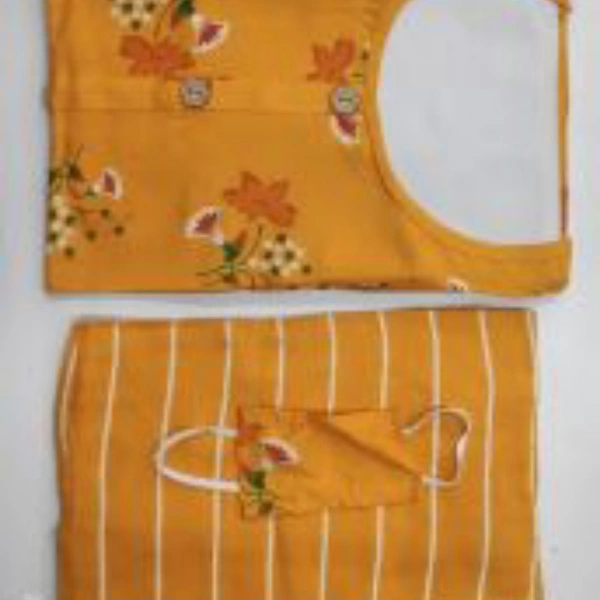 MK HEAVY RAYON KURTI WITH PLAZO 002 O - Yellow, 1, XXL 44
