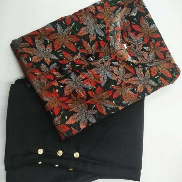 MK HEAVY RAYON KURTI WITH PLAZO 002 O - Green & Black, 1, XL-42,
