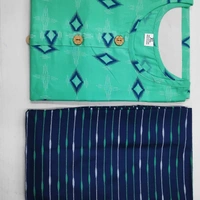 MK HEAVY RAYON KURTI WITH PLAZO 002 O - Green, 1, XL-42,