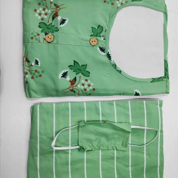 MK HEAVY RAYON KURTI WITH PLAZO 002 O - Green, 1, XLL-44