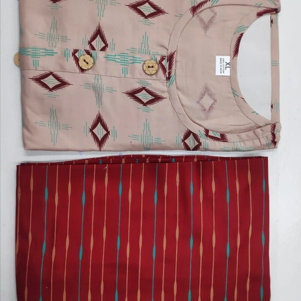 MK HEAVY RAYON KURTI WITH PLAZO 002 O - Yellow, 1, XLL-44