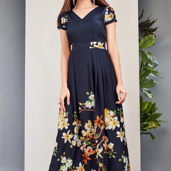 WESTERN FLARE HEAVY CREPE WESTERN WEAR - Red, 1, S 36