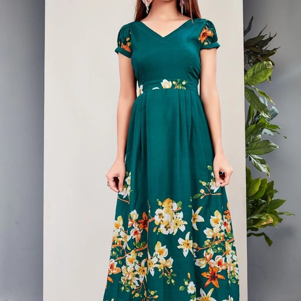 WESTERN FLARE HEAVY CREPE WESTERN WEAR - Red, 1, S 36