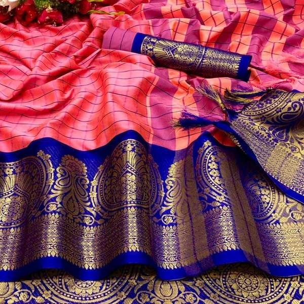 AURA AAB SURYAMVANSHI COTTON SILK SAREE - 3900, 1, Pink
