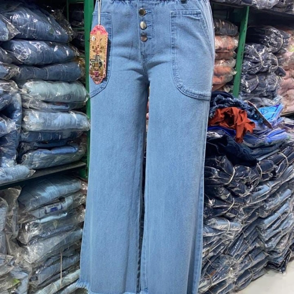 RITURAJ DENIM TWO SIDE POCKETS PANT - 2210, Lights Blue,, 1, 32 Free size