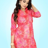 CAMBRIC KUTTI WITH PLAZO B - Orange, 1, L(40),