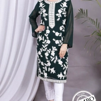 GEORGETTE KURTI WITH PLAZO B - 1, L(40), Chest, Violet