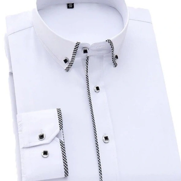 DESIGN COTTON MENS SHIRT - 1, Black, XL-42