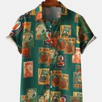 SWARA HEAVY RAYON SHIRT - 1, L 42, Green Flower
