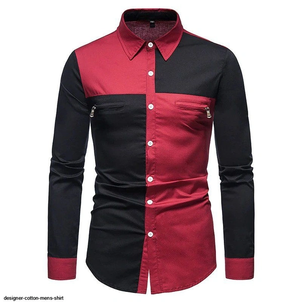 DESIGNER COTTON MENS SHIRT C - White, 1, M (38)