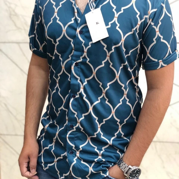 NEW LYCRA MENS SHIRT C - 1, Light Blue, M (38)