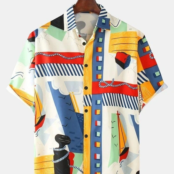 PREMIUM HEAVY RAYON MEN'S SHIRT D - 1, Multicolour, XLL 46
