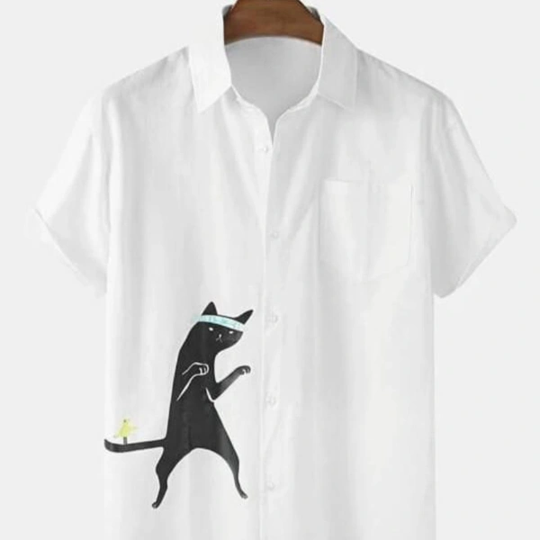 PRESENT COTTON MEN'S SHIRTS - 1, Yellow, XXL 46