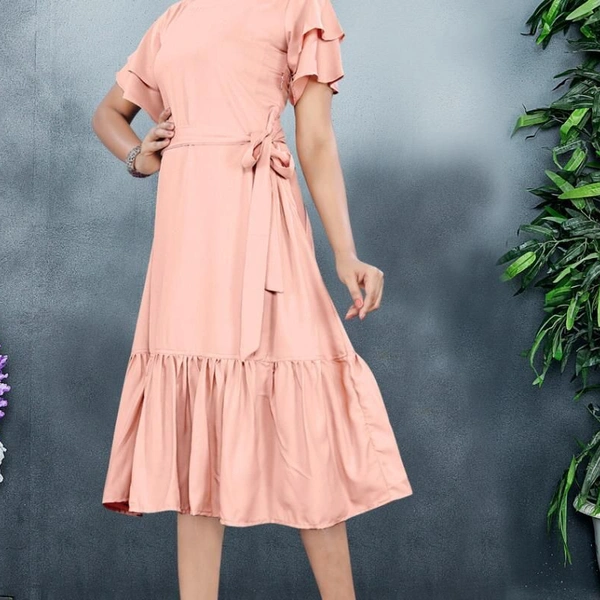 013 SOLIDTIERED MEXI DRESS - 1, Green, M 38