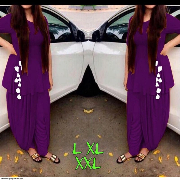 DELICIOUS PATIYALA AND TOP - Indigo, 1, L (40)