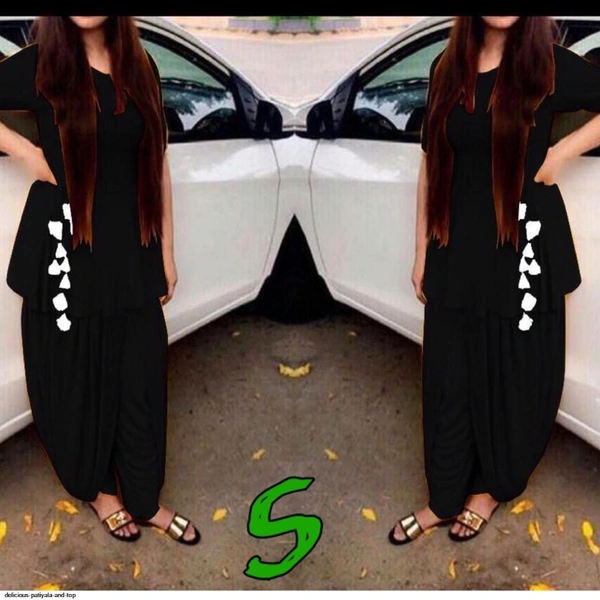DELICIOUS PATIYALA AND TOP - Black, 1, S 36
