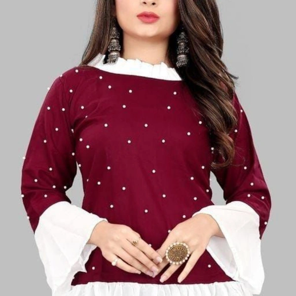 RAYON FANCY TOP WESTERN - 1, L 40, Red