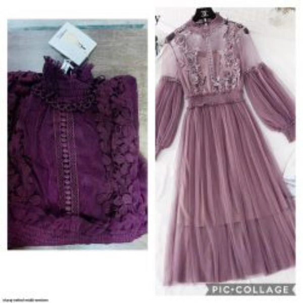 RITURAJ NETTED MIDDI WESTERN - Size .. free size upto 34 bust, 1, Pink