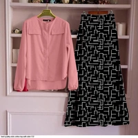 SLUB COTTON TOP WITH SKIRT  - 1, White, L (40)