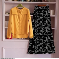 SLUB COTTON TOP WITH SKIRT  - 1, White, L (40)