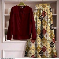 SLUB COTTON TOP WITH SKIRT  - 1, L (40), Light Green