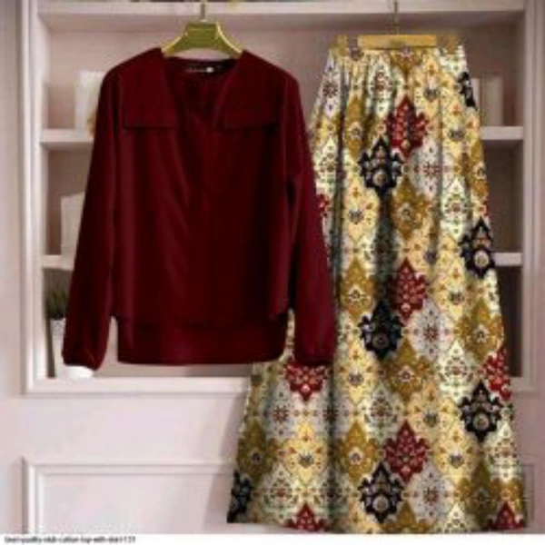 SLUB COTTON TOP WITH SKIRT  - 1, L (40), Light Green